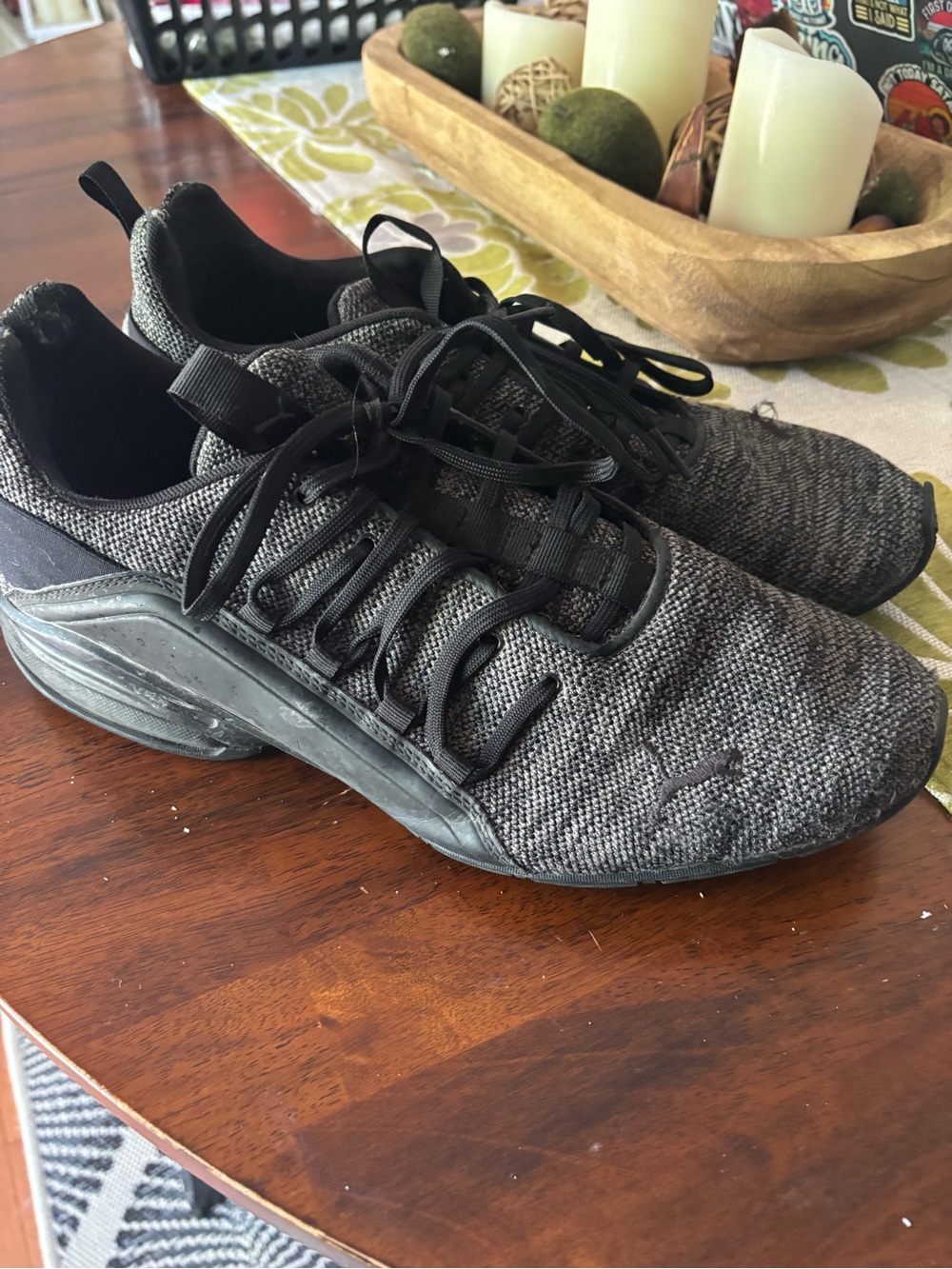 Puma Men's Black Knit Running Sneakers
